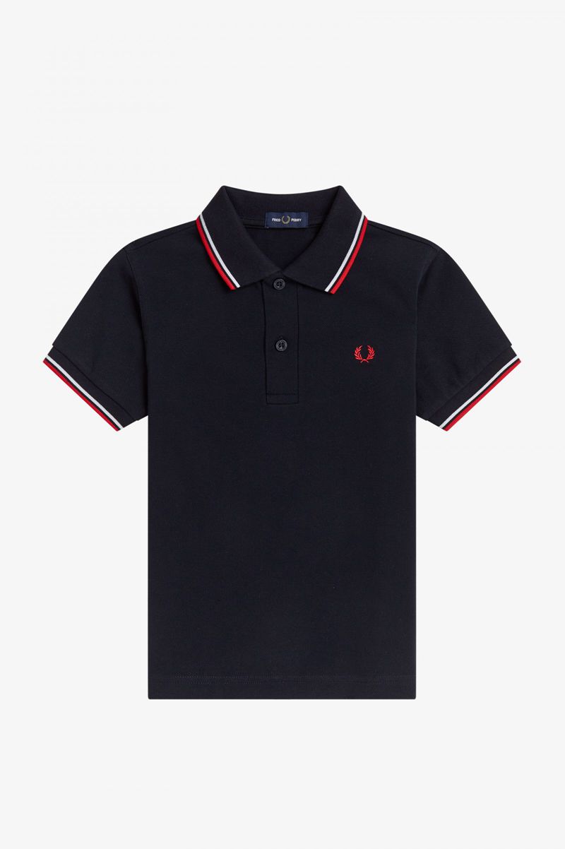 Kids' Fred Perry Twin Tipped Shirts Navy | 2075196-WC