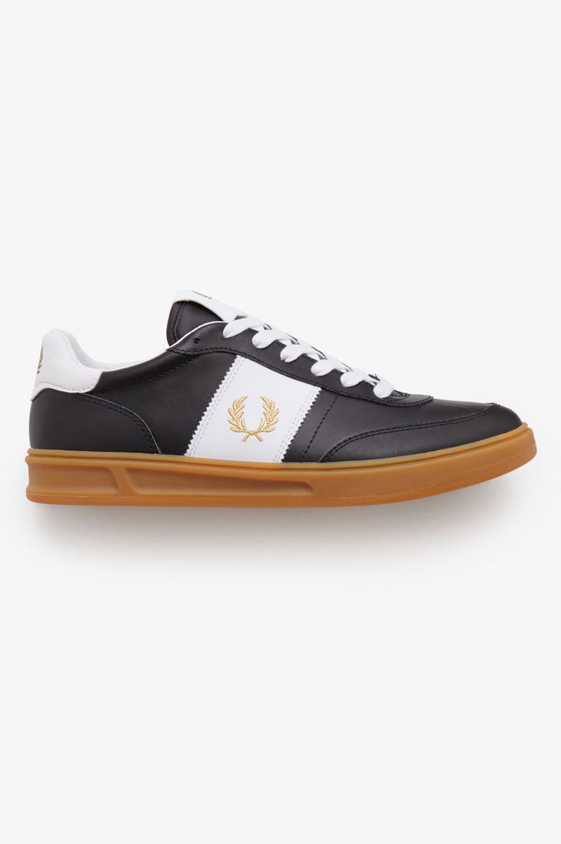 Men's Fred Perry B400 Shoes Black | 9756013-NY