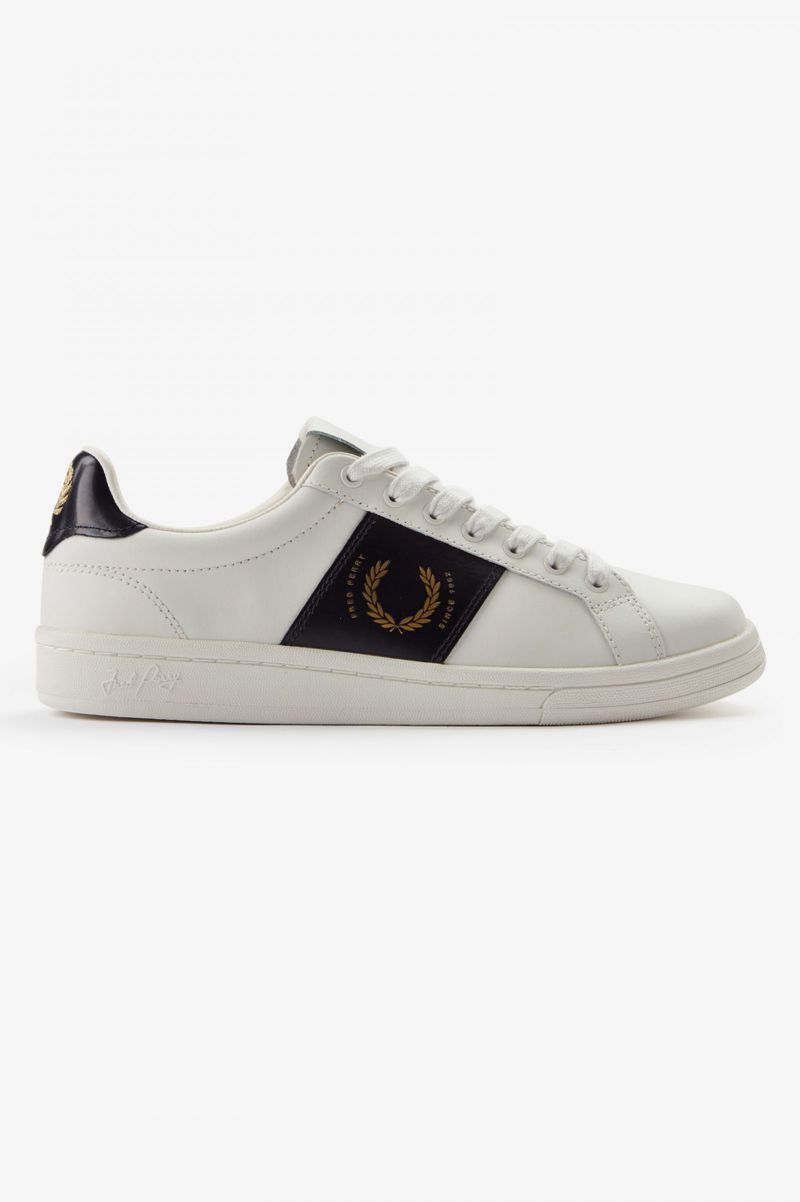 Men's Fred Perry B721 Shoes White | 8910564-SM