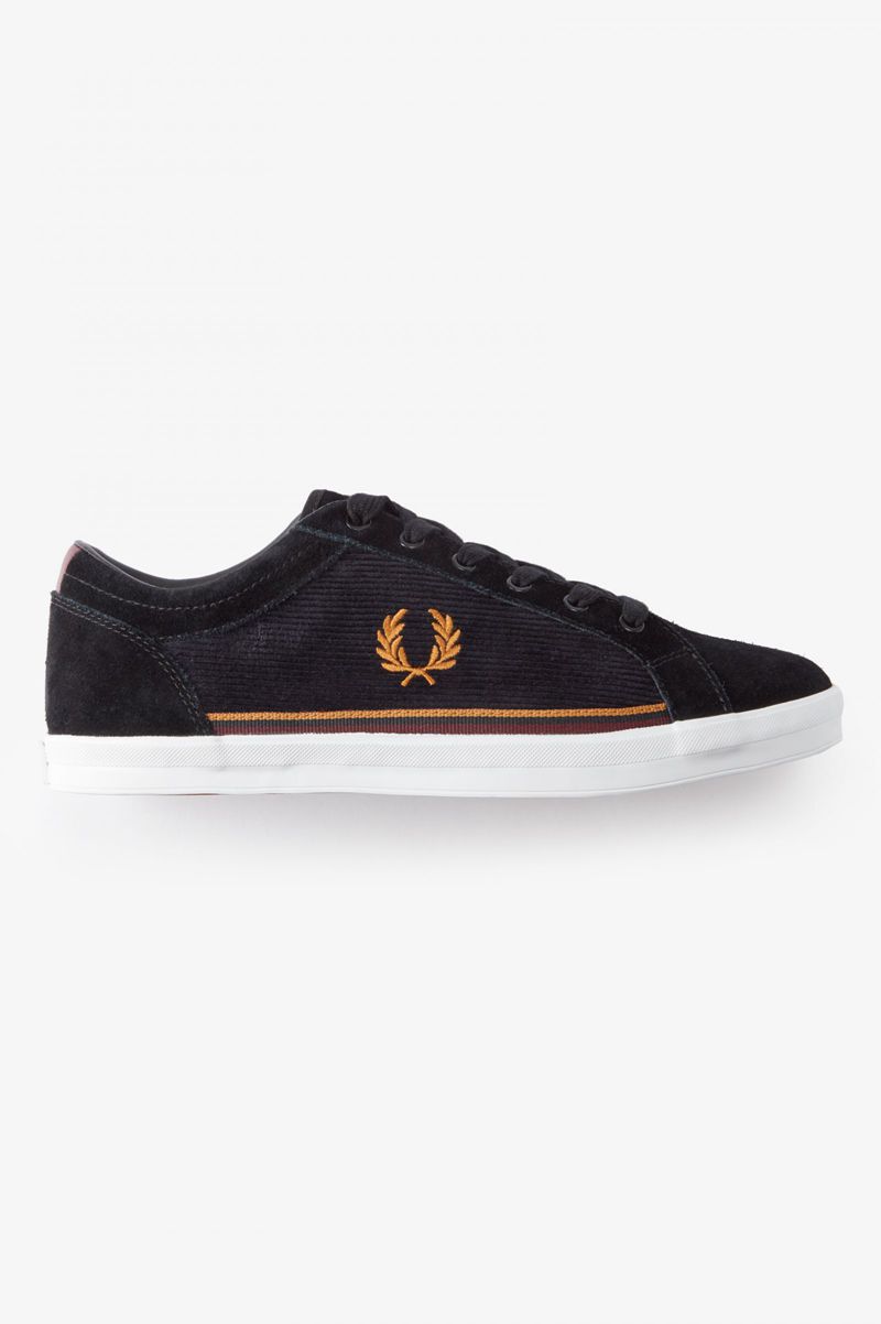 Men's Fred Perry Baseline Shoes Black | 0831659-NI