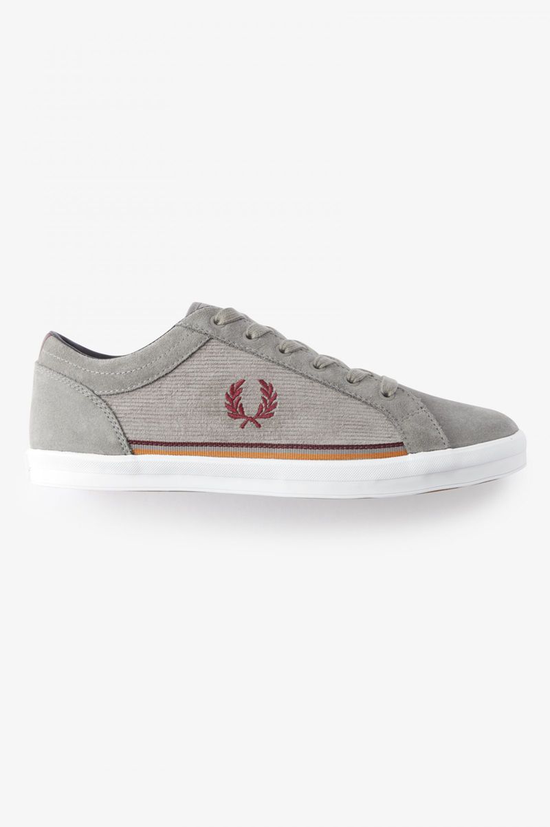 Men's Fred Perry Baseline Shoes Grey | 0376825-CK