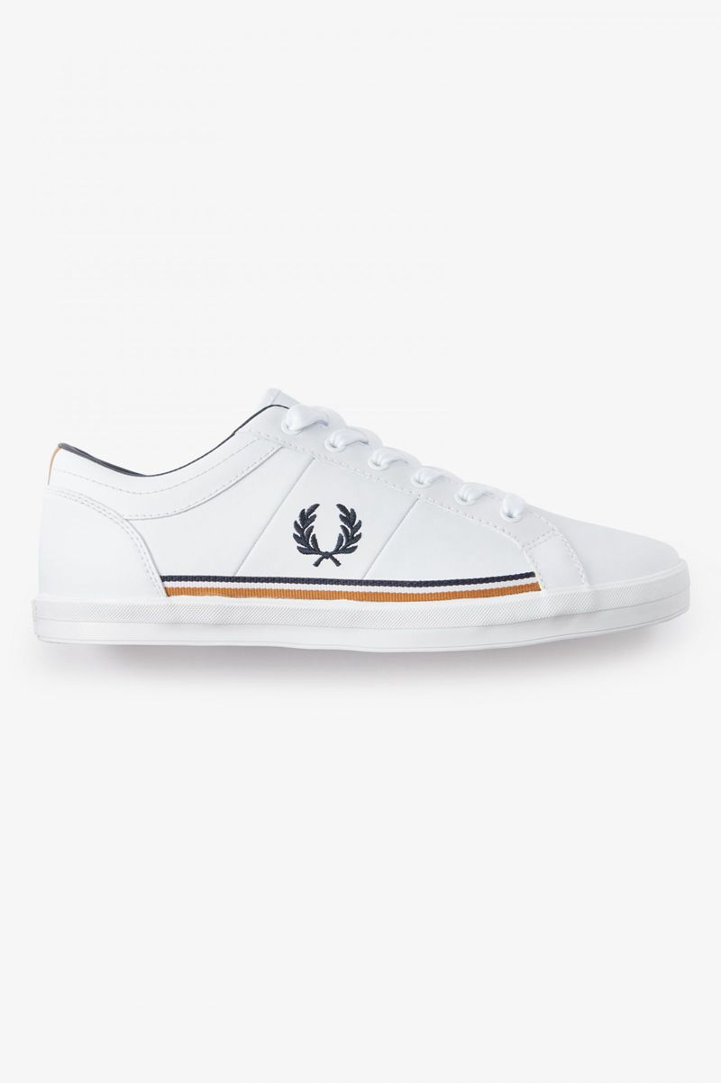 Men's Fred Perry Baseline Shoes White | 9407568-NE