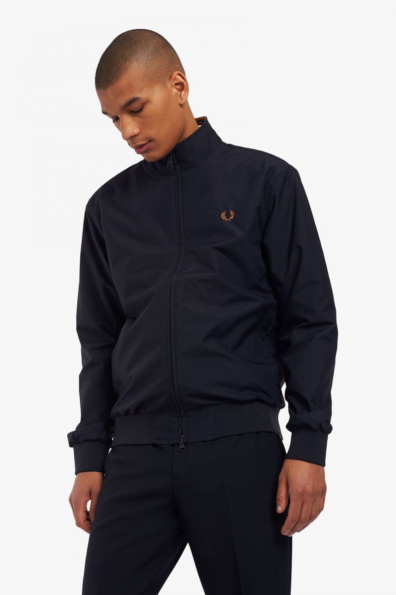 Men's Fred Perry Brentham Jackets Navy | 6180349-WF