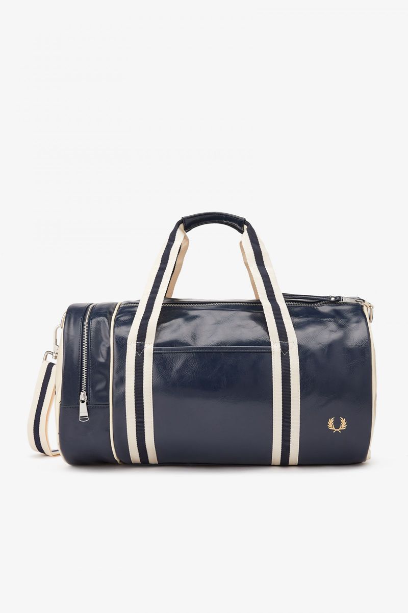 Men's Fred Perry Classic Barrel Bags Navy | 0271458-YF