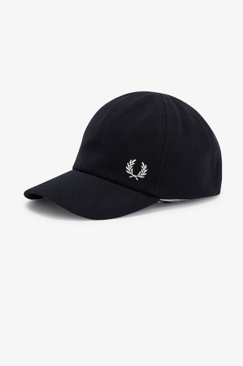 Men's Fred Perry Classic Piqué Hats Black | 2517984-IN