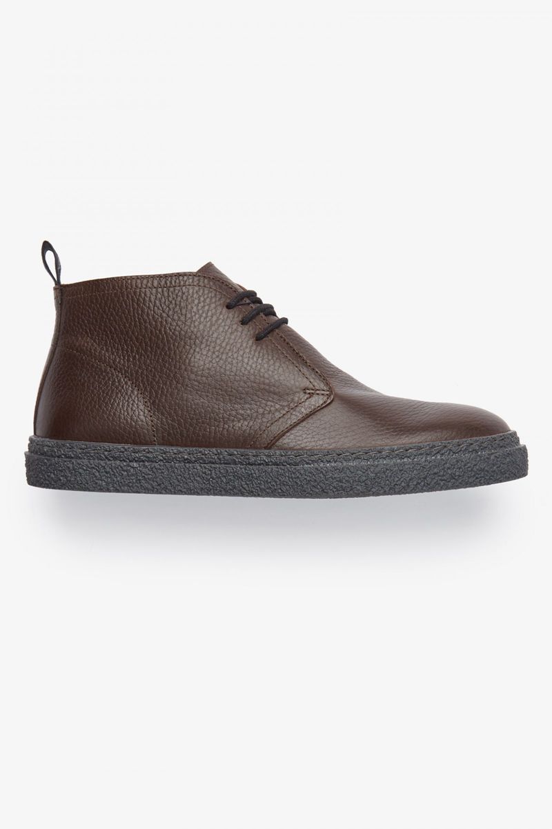 Men's Fred Perry Hawley Shoes Dark Chocolate | 8416753-GN