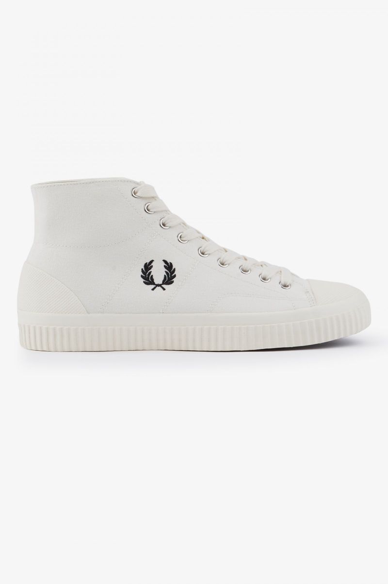 Men's Fred Perry Hughes Mid Shoes White | 1236574-QL