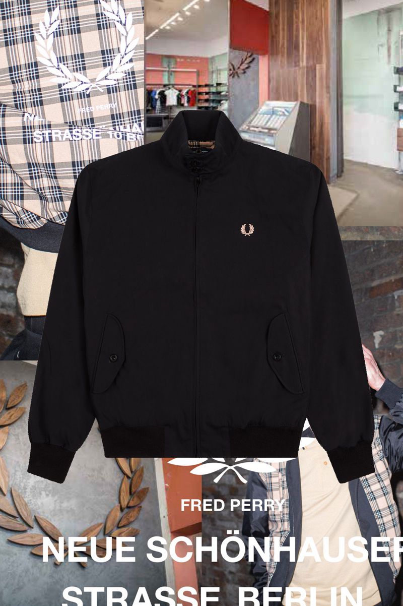 Men's Fred Perry J2837 Jackets Black | 1364072-HJ