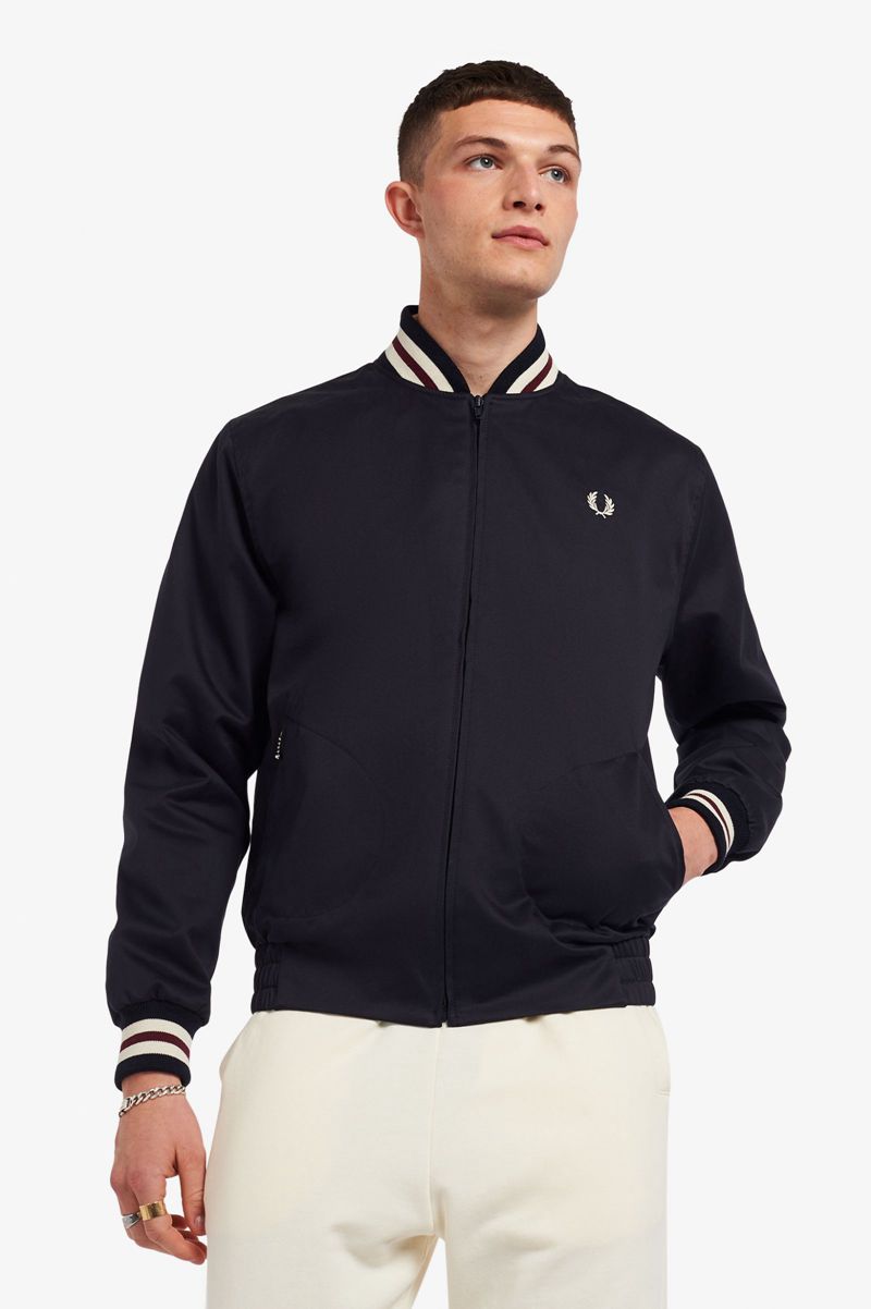 Men's Fred Perry J3856 Jackets Navy | 4879635-JU