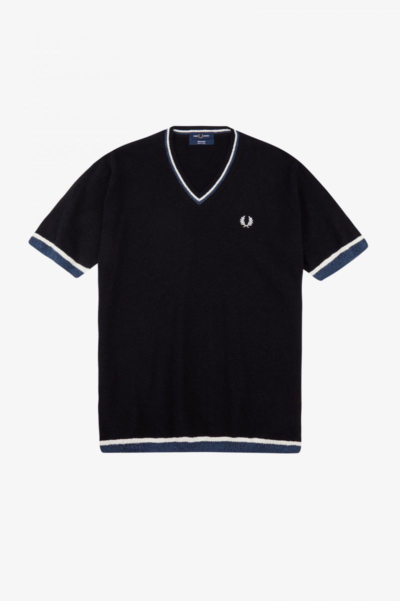 Men's Fred Perry K3800 Knitwear Black | 4135978-CN