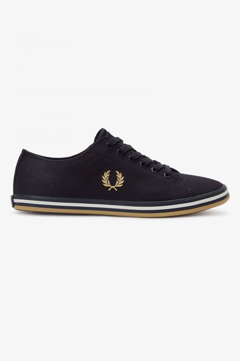 Men's Fred Perry Kingston Shoes Navy | 0672945-GM