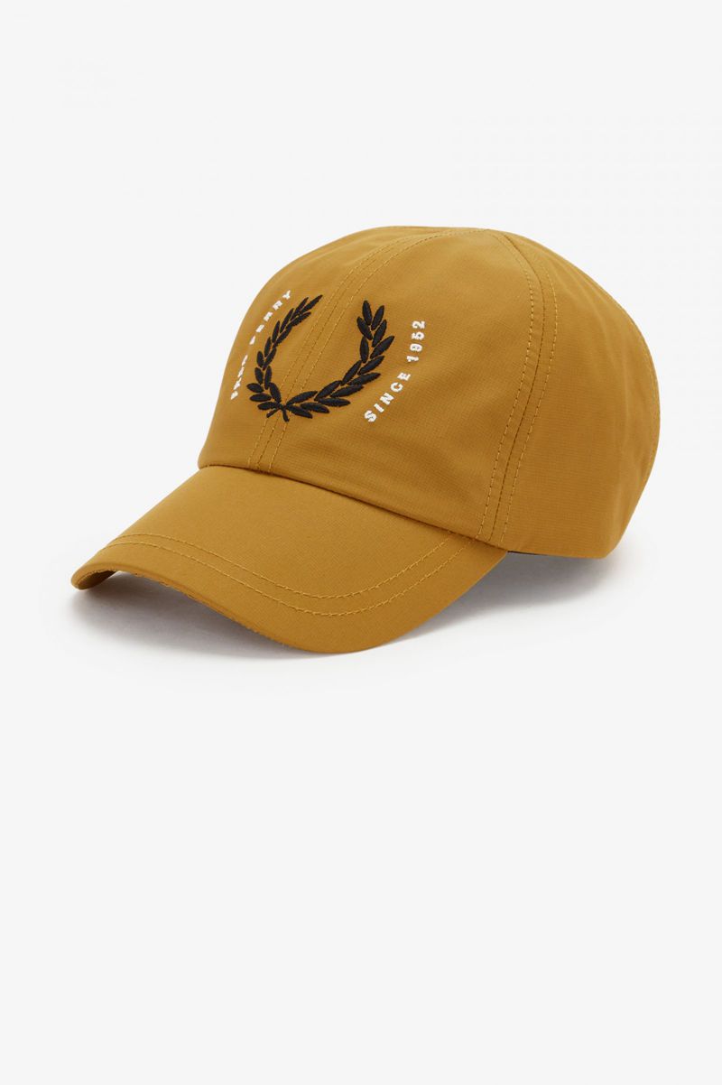 Men's Fred Perry Laurel Wreath Ripstop Hats Camel | 7320168-JF