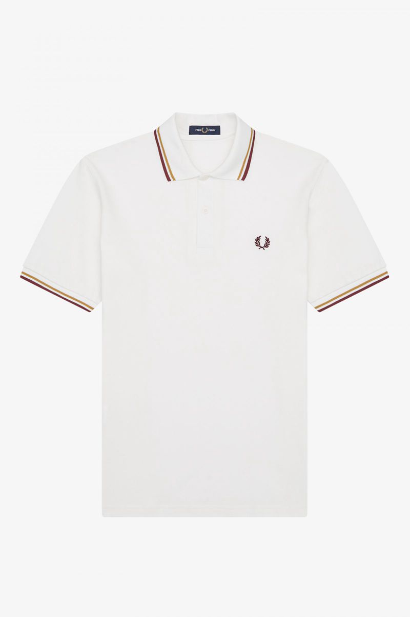 Men's Fred Perry M12 Polo Shirts White | 8431706-YF