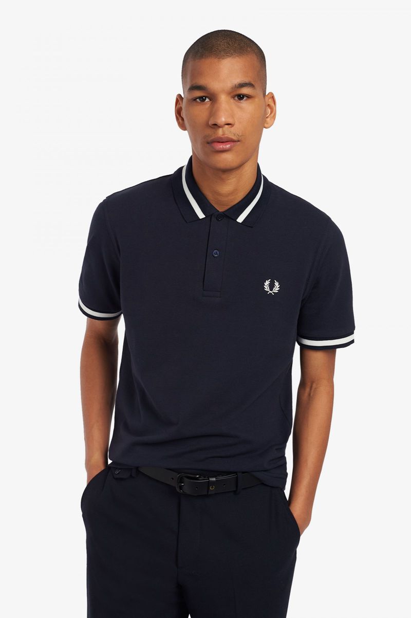 Men's Fred Perry M2 Polo Shirts Navy | 5682130-AJ