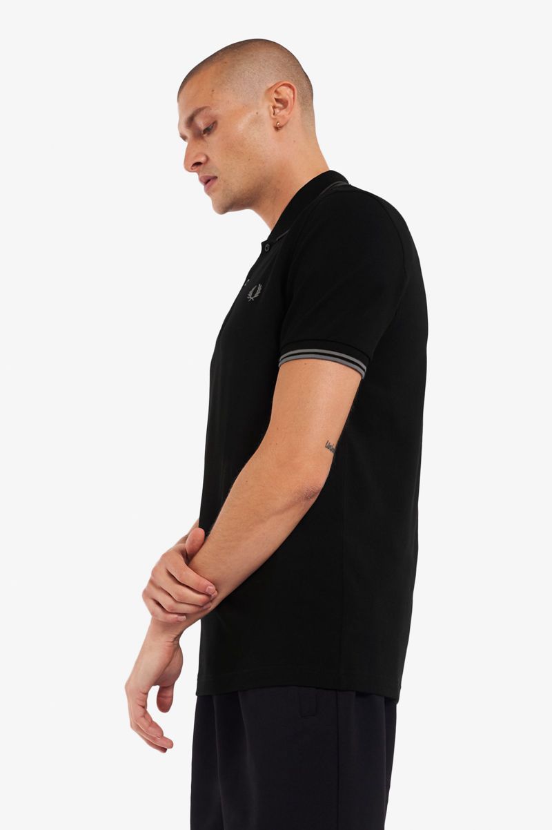 Men's Fred Perry M3600 Polo Shirts Black | 1573260-YT