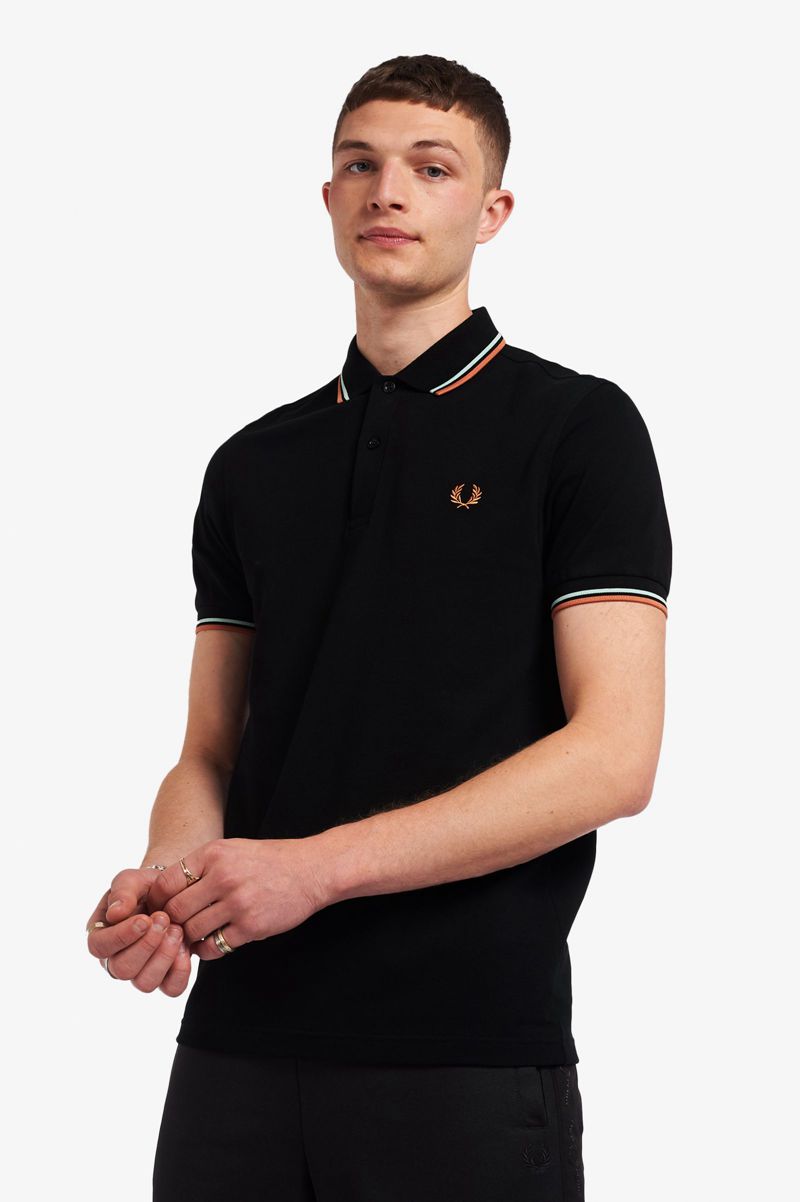 Men's Fred Perry M3600 Polo Shirts Black | 3275908-EG