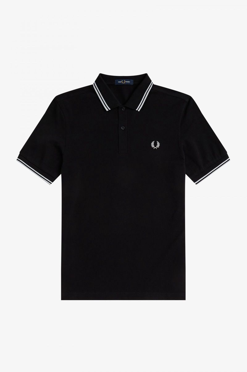 Men's Fred Perry M3600 Polo Shirts Black | 5149672-BS