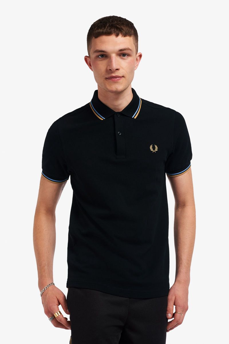 Men's Fred Perry M3600 Polo Shirts Black | 7938460-BQ