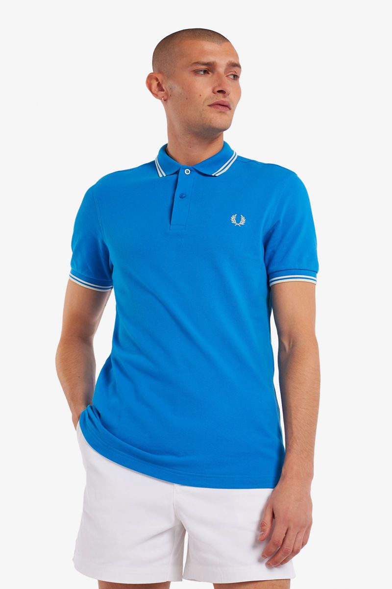 Men's Fred Perry M3600 Polo Shirts Blue | 6348920-MO