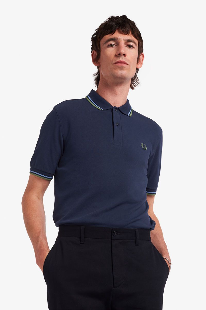 Men's Fred Perry M3600 Polo Shirts Dark Grey | 3618709-KN