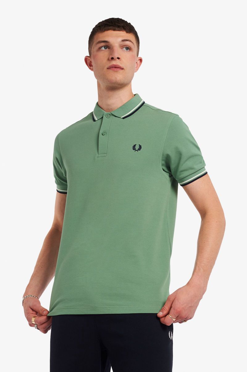 Men's Fred Perry M3600 Polo Shirts Green | 0817542-PC