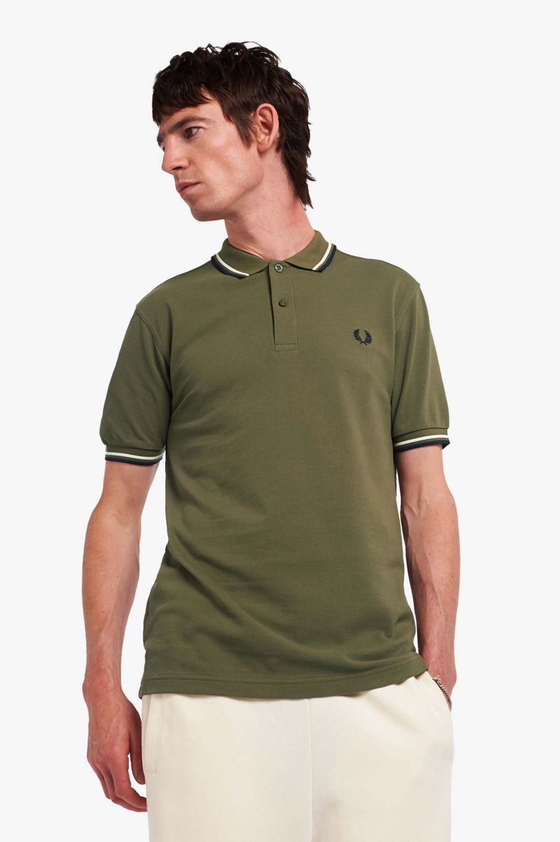 Men's Fred Perry M3600 Polo Shirts Green | 1260379-UI