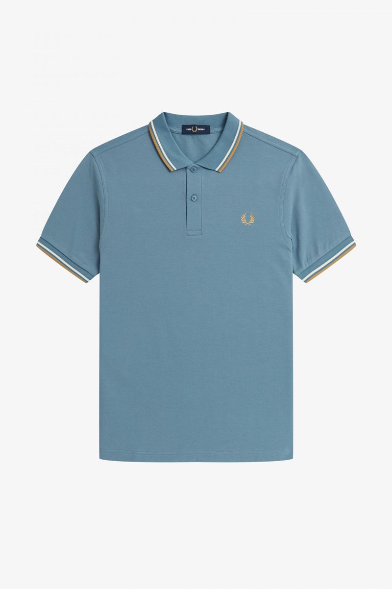 Men's Fred Perry M3600 Polo Shirts Grey Blue | 2719563-FR