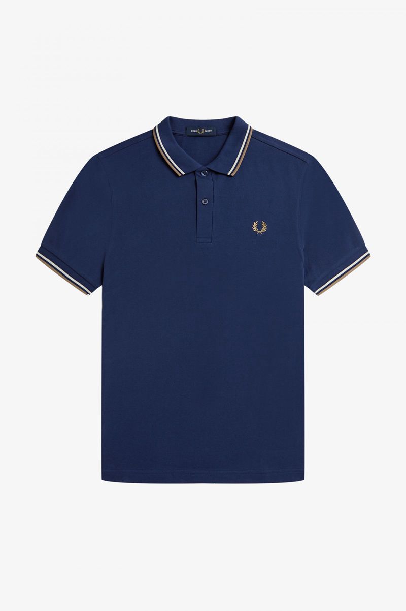 Men's Fred Perry M3600 Polo Shirts Navy | 4083965-EN