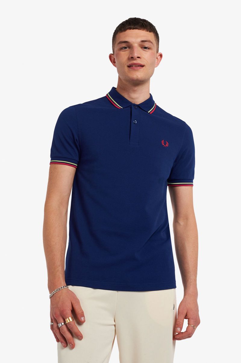 Men's Fred Perry M3600 Polo Shirts Navy | 4561370-IZ