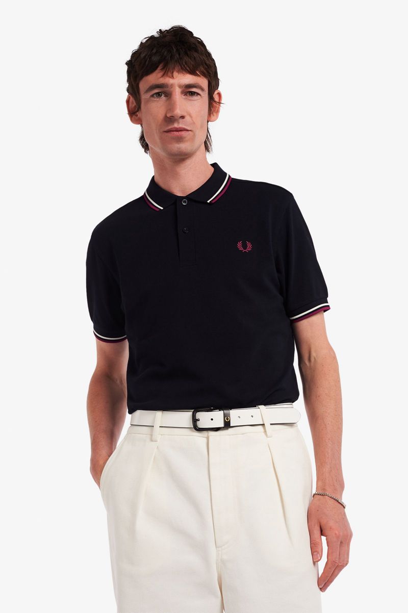 Men's Fred Perry M3600 Polo Shirts Navy | 8910354-NG