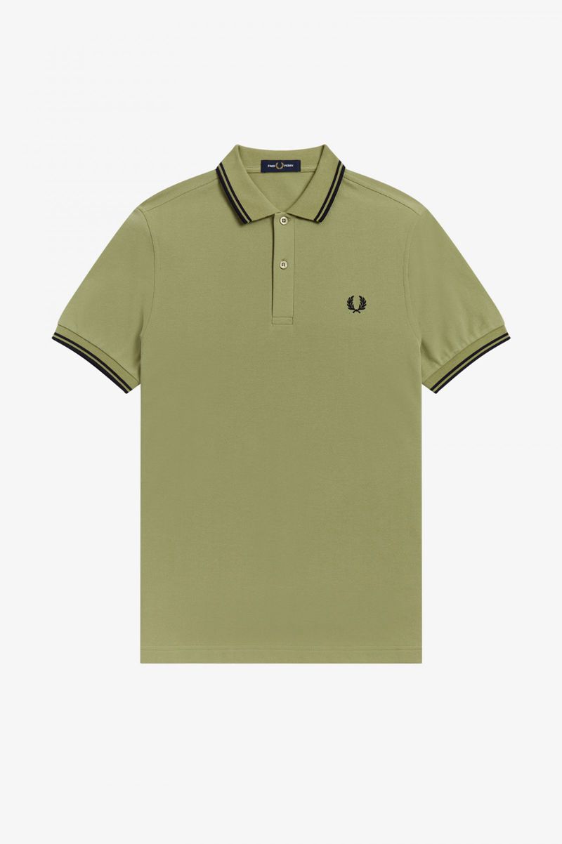 Men's Fred Perry M3600 Polo Shirts Olive Green | 0781594-FX