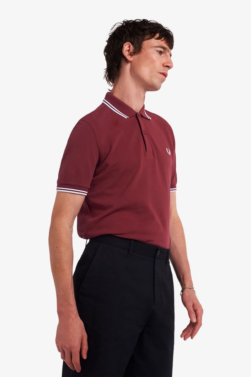 Men's Fred Perry M3600 Polo Shirts Red | 5692418-EN