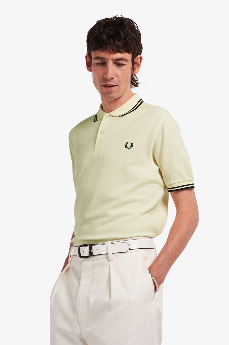 Men's Fred Perry M3600 Polo Shirts White | 8470265-UM