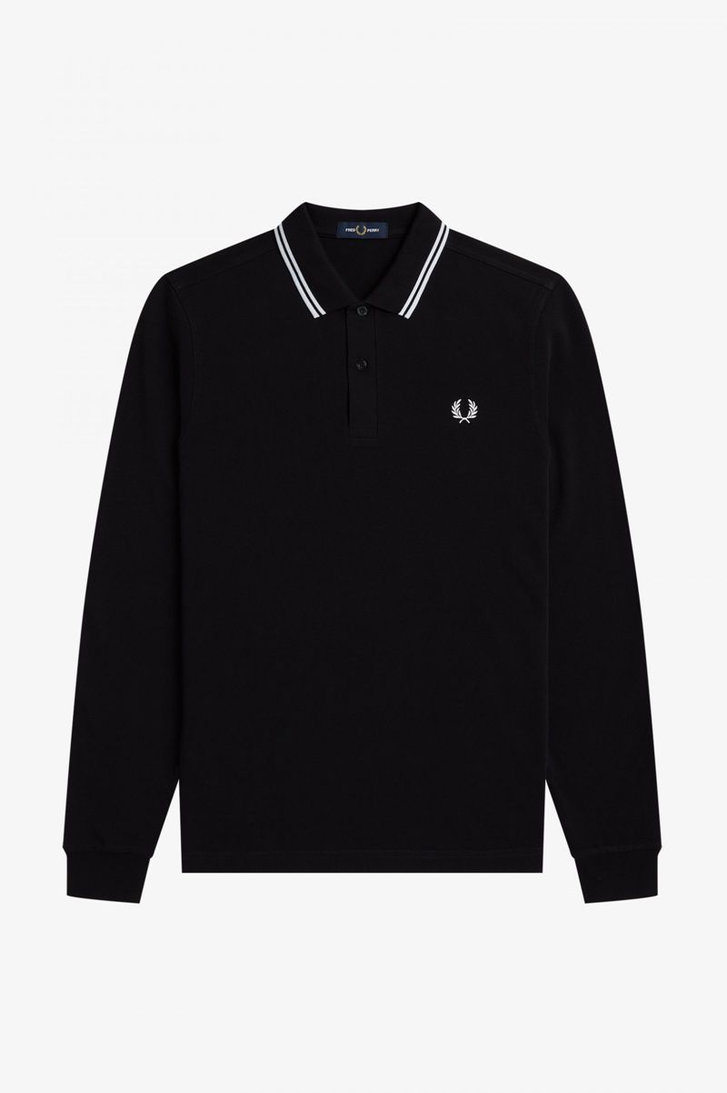 Men's Fred Perry M3636 Polo Shirts Black | 4391758-AK