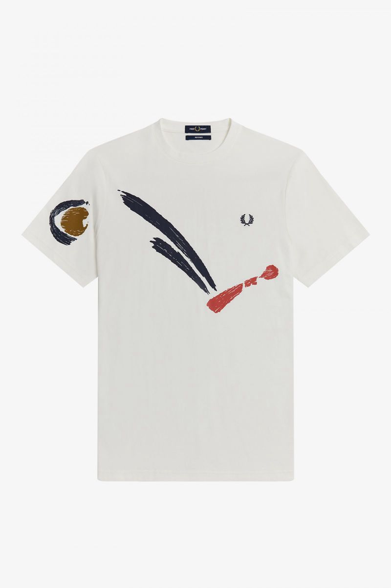 Men's Fred Perry M3839 T-Shirts White | 8520467-NE