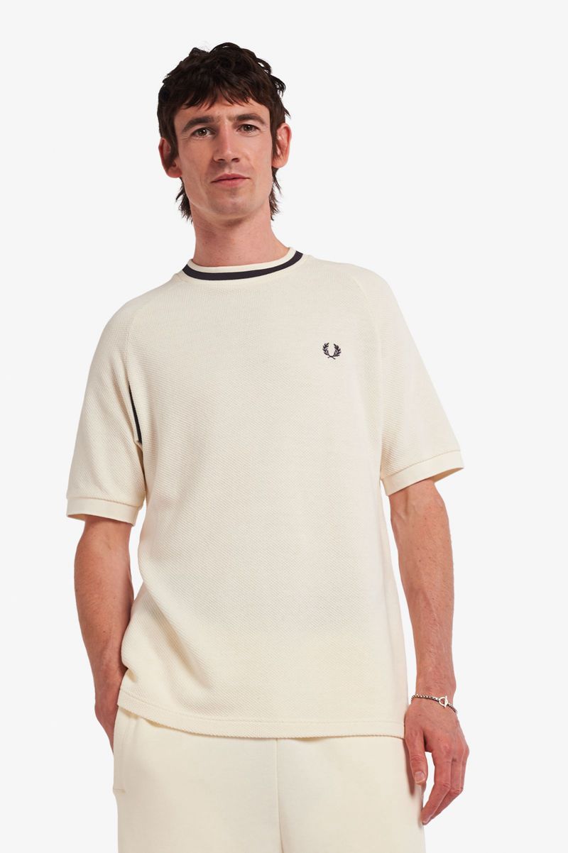 Men's Fred Perry M3844 T-Shirts White | 2514986-HA