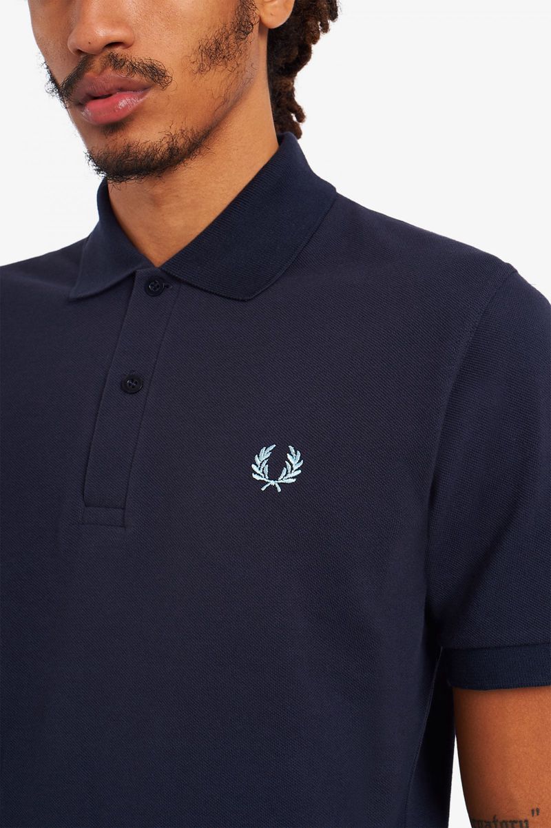 Men's Fred Perry M3 Polo Shirts Navy | 5204968-VQ