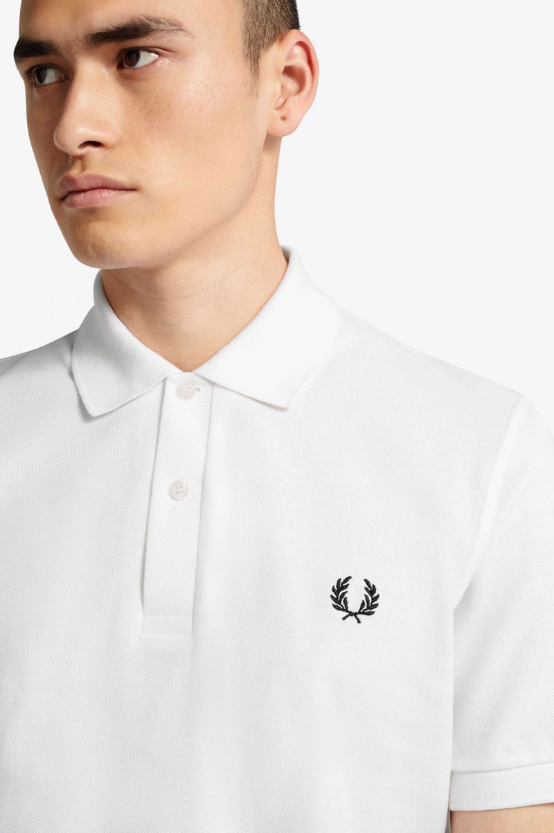 Men's Fred Perry M3 Polo Shirts White | 8207396-KR