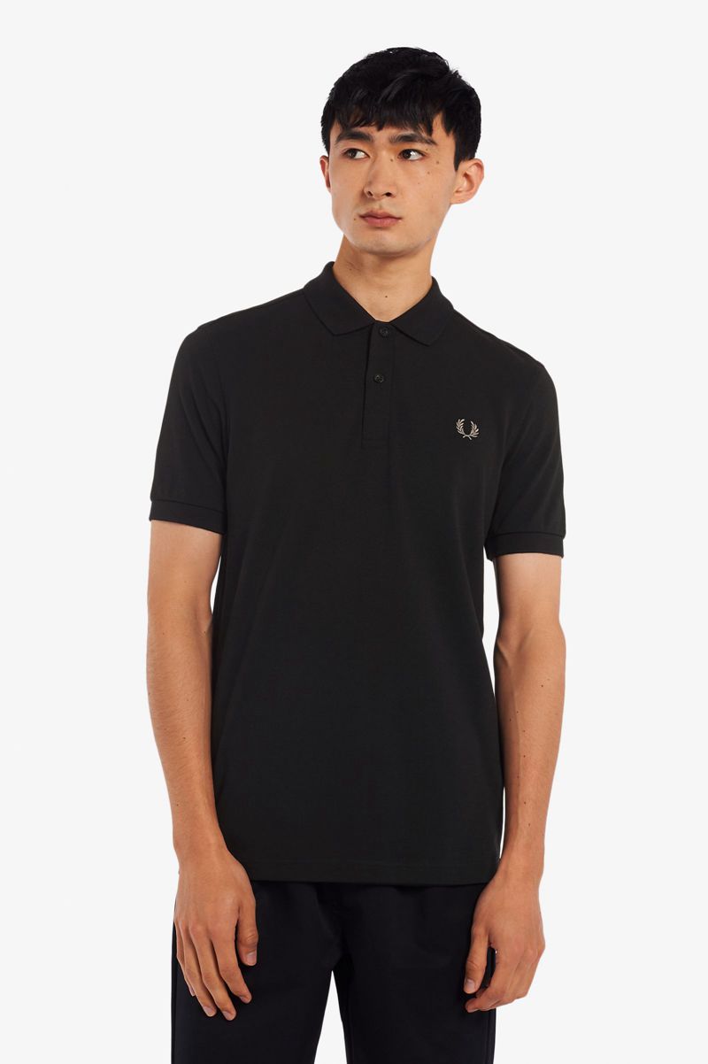 Men's Fred Perry M6000 Polo Shirts Black | 8321956-FV