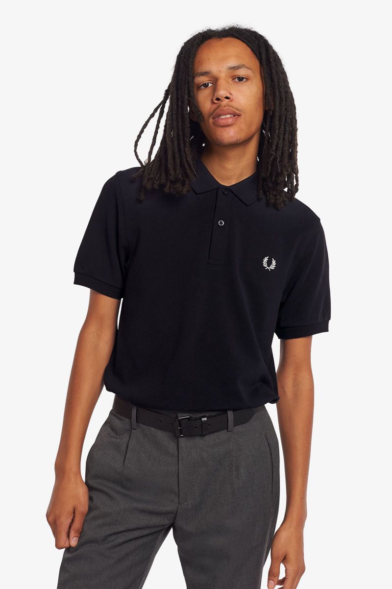 Men's Fred Perry M6000 Polo Shirts Navy | 9146230-NK