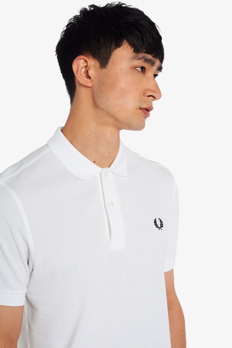 Men's Fred Perry M6000 Polo Shirts White | 8697031-UQ