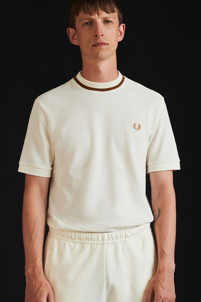 Men's Fred Perry M7 T-Shirts White | 9204168-IC