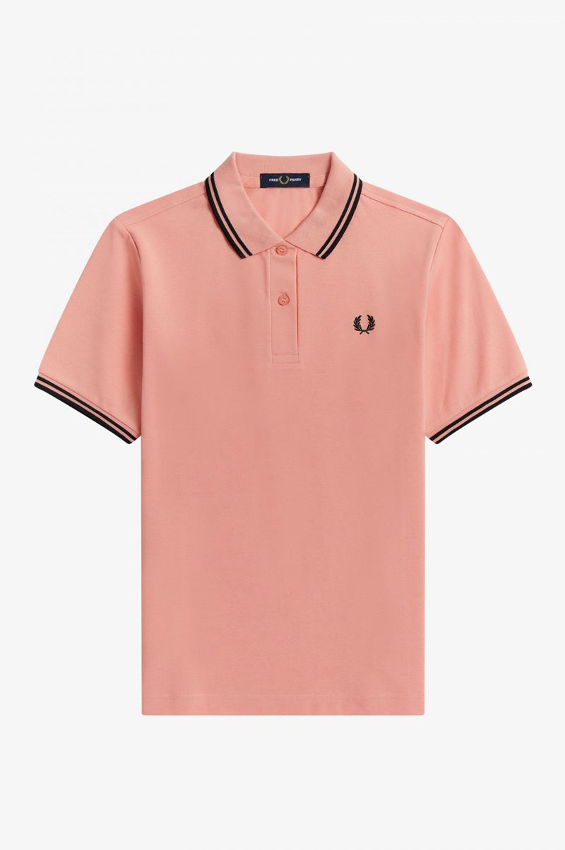 Women's Fred Perry G3600 Polo Shirts Pink Coral | 3451280-AM