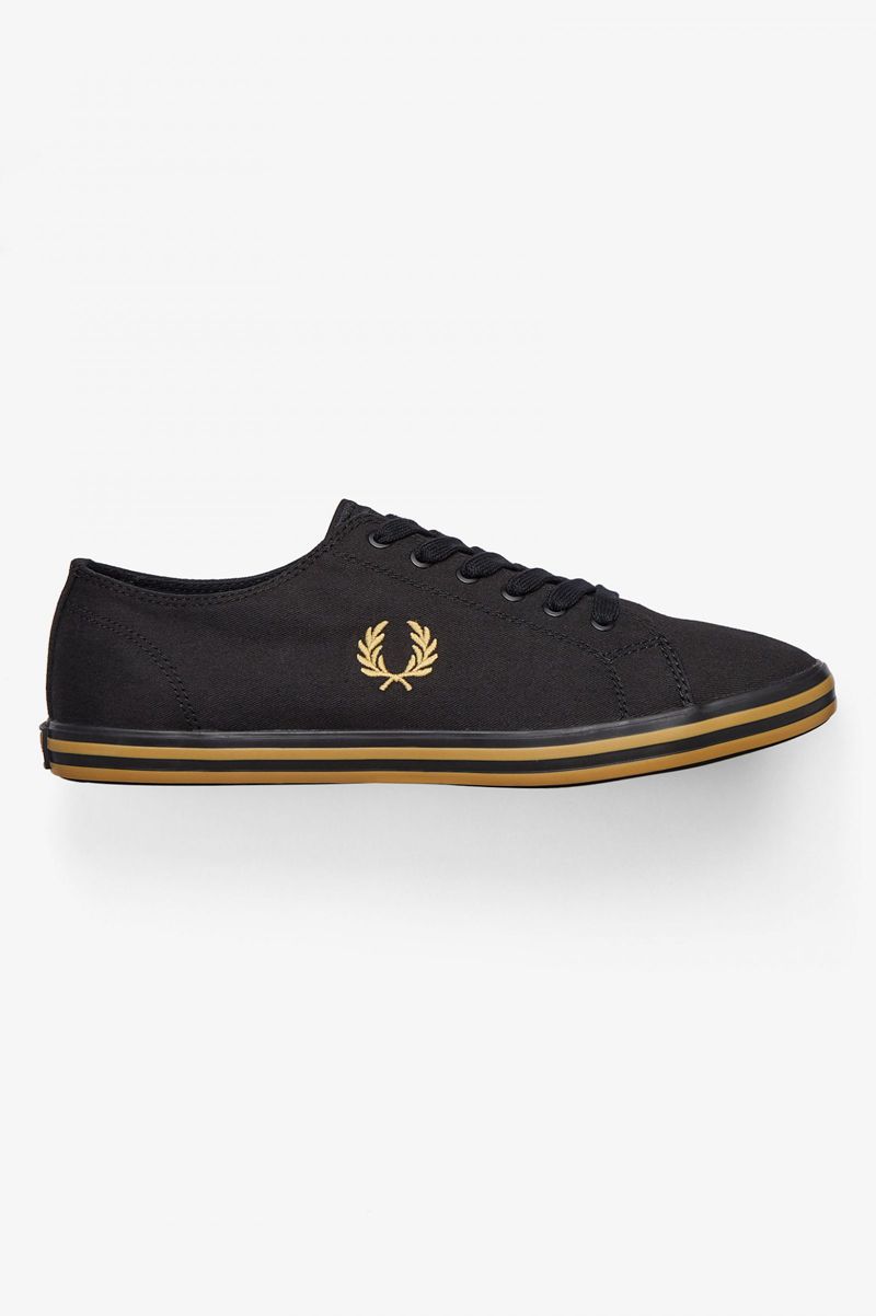 Women's Fred Perry Kingston Shoes Black | 3679021-BF