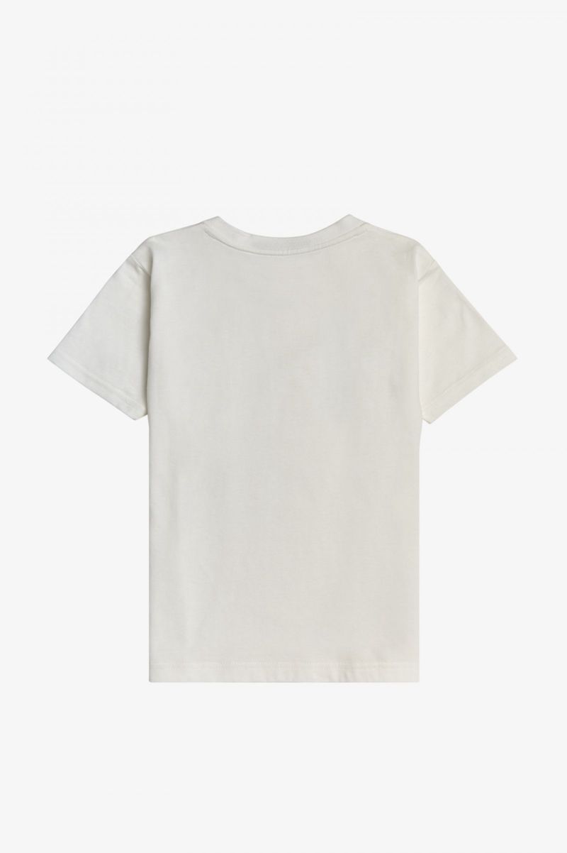 Kids' Fred Perry Crew Neck T-Shirts White | 0723815-DC