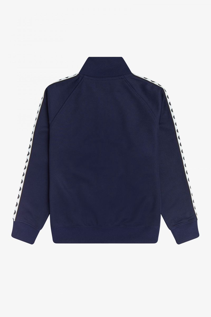 Kids' Fred Perry Taped Track Jackets Dark Grey Blue | 4896125-JF