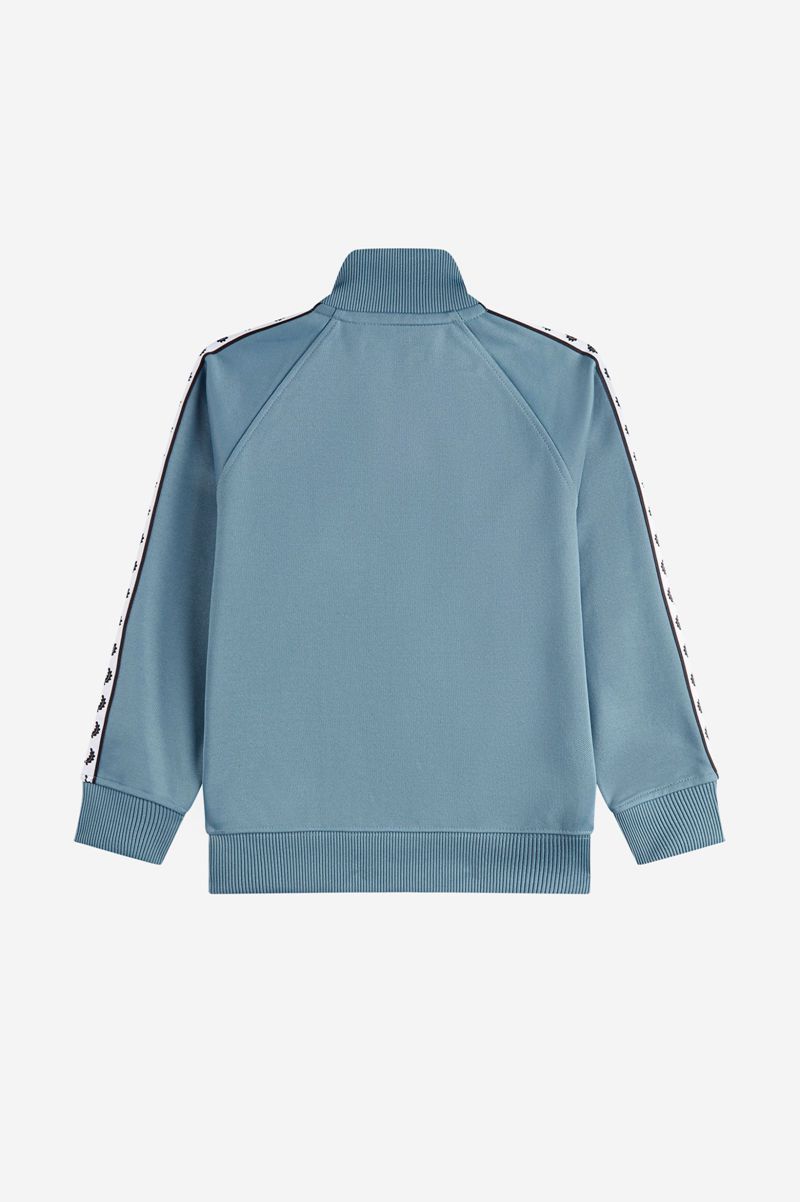 Kids' Fred Perry Taped Track Jackets Grey Blue | 3962078-VL