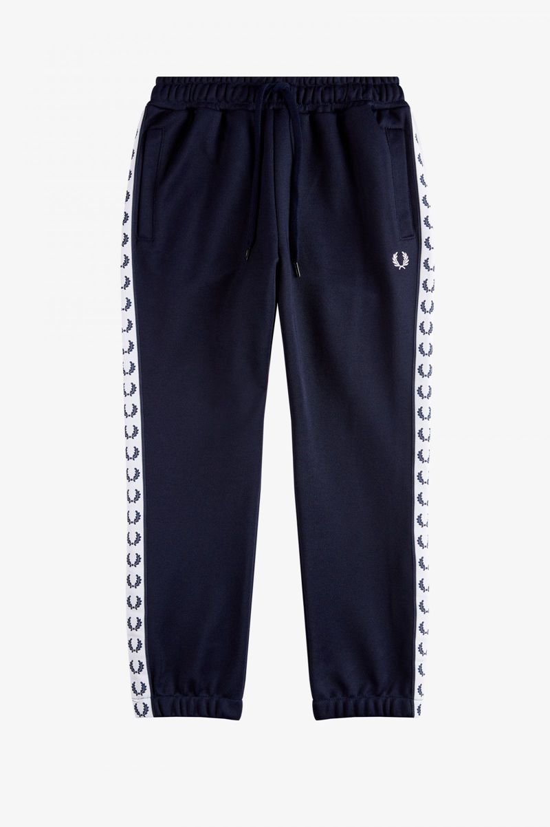 Kids\' Fred Perry Taped Track Pants Dark Grey Blue | 3720958-IX