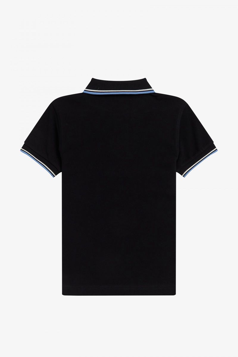 Kids' Fred Perry Twin Tipped Shirts Black | 3462905-MZ