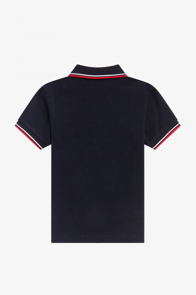 Kids' Fred Perry Twin Tipped Shirts Navy | 2075196-WC